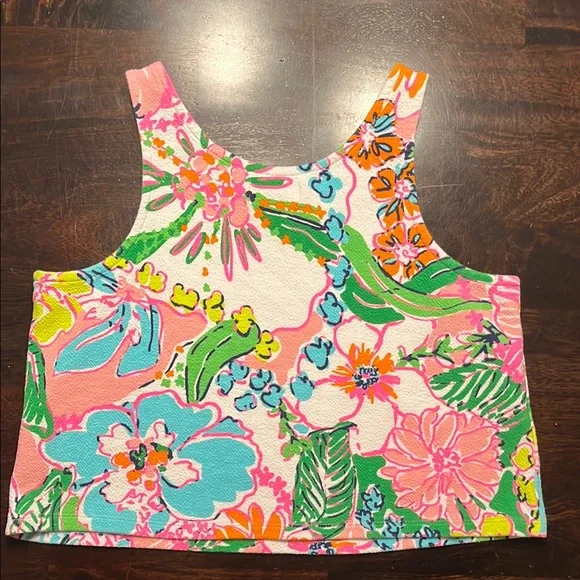 Lilly Pulitzer Girls Multicolor Floral Top, Girls Size XL (14/16) - Picture 7 of 9